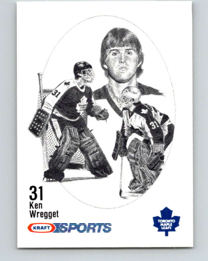 1986-87 NHL Kraft Drawings Ken Wreggett Maple Leafs V32462