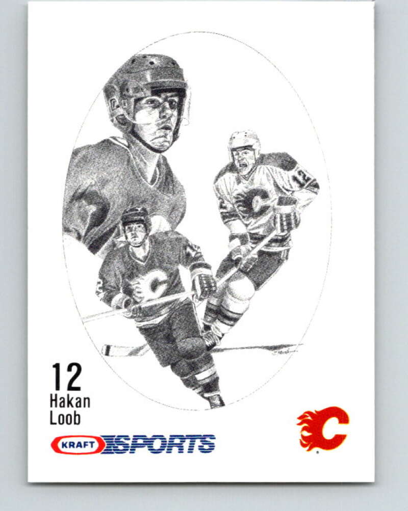 1986-87 NHL Kraft Drawings Hakim Loob Flames V32476