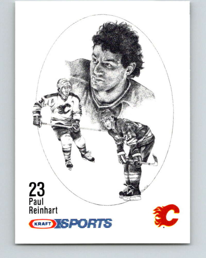1986-87 NHL Kraft Drawings Paul Reinhart Flames V32480