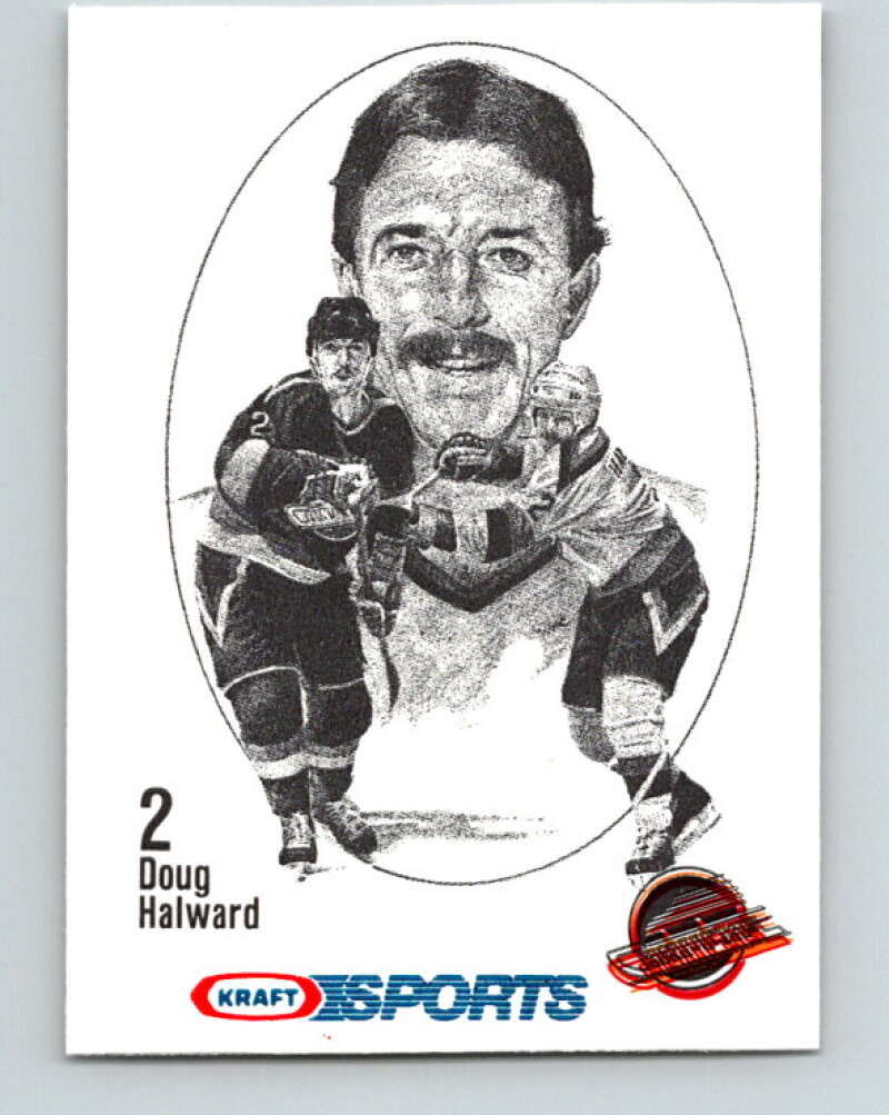 1986-87 NHL Kraft Drawings Doug Halward Canucks V32488