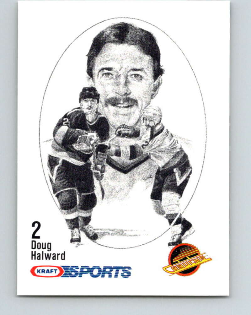 1986-87 NHL Kraft Drawings Doug Halward Canucks V32489