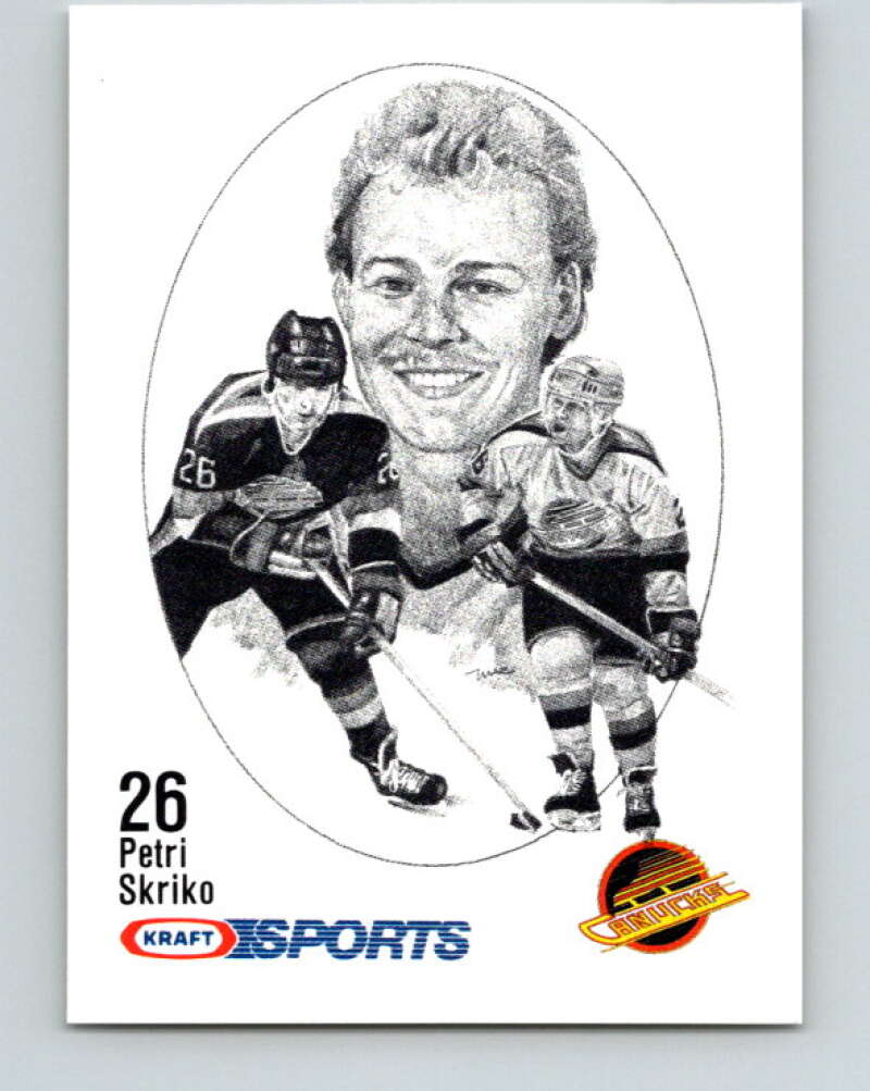 1986-87 NHL Kraft Drawings Petri Skriko Canucks V32499