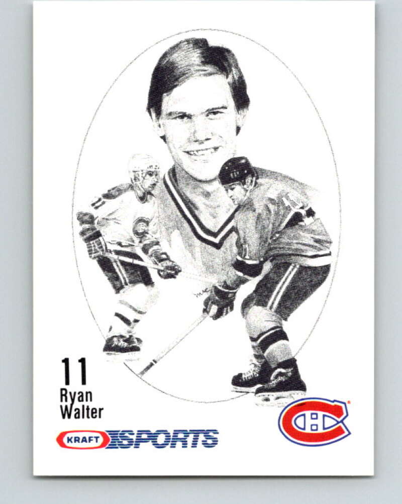 1986-87 NHL Kraft Drawings Ryan Walter Canadiens V32506