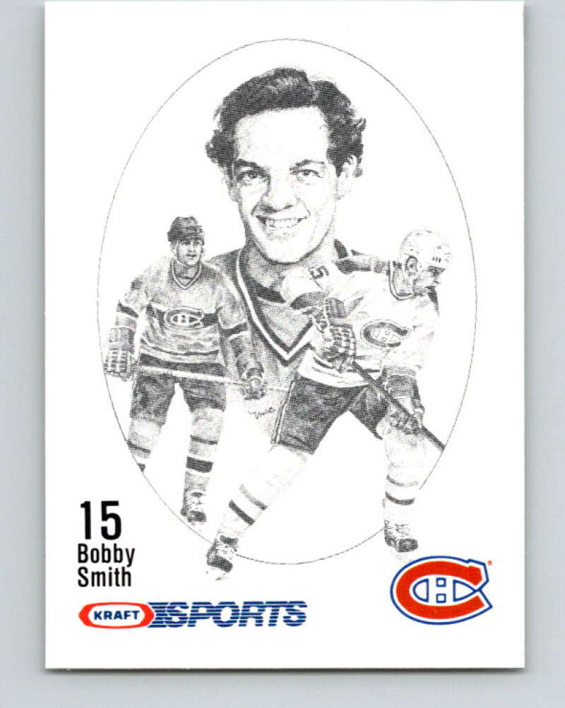 1986-87 NHL Kraft Drawings Bobby Smith Canadiens V32507