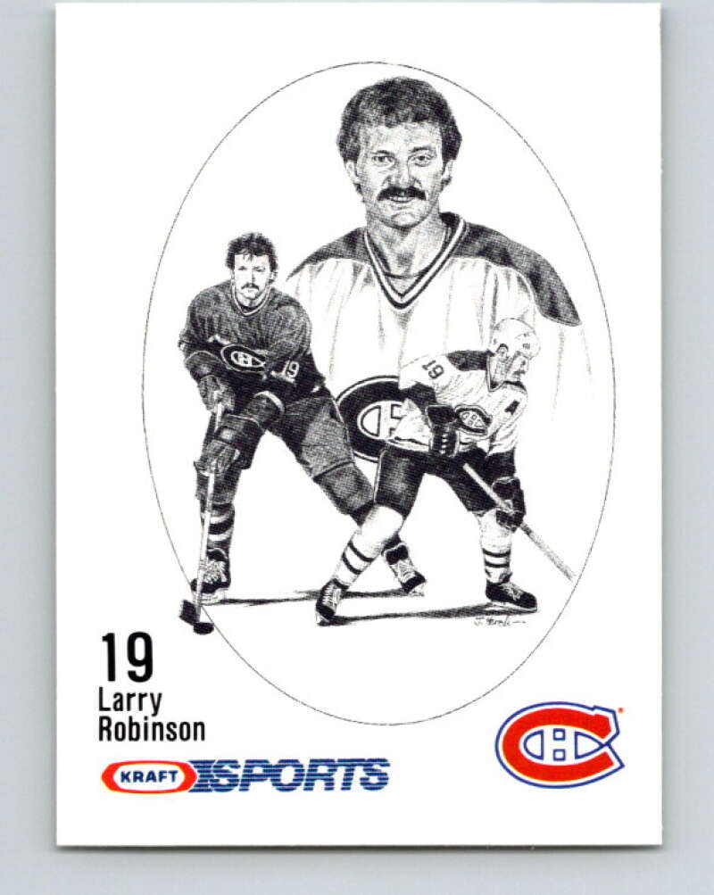 1986-87 NHL Kraft Drawings Larry Robinson Canadiens V32509