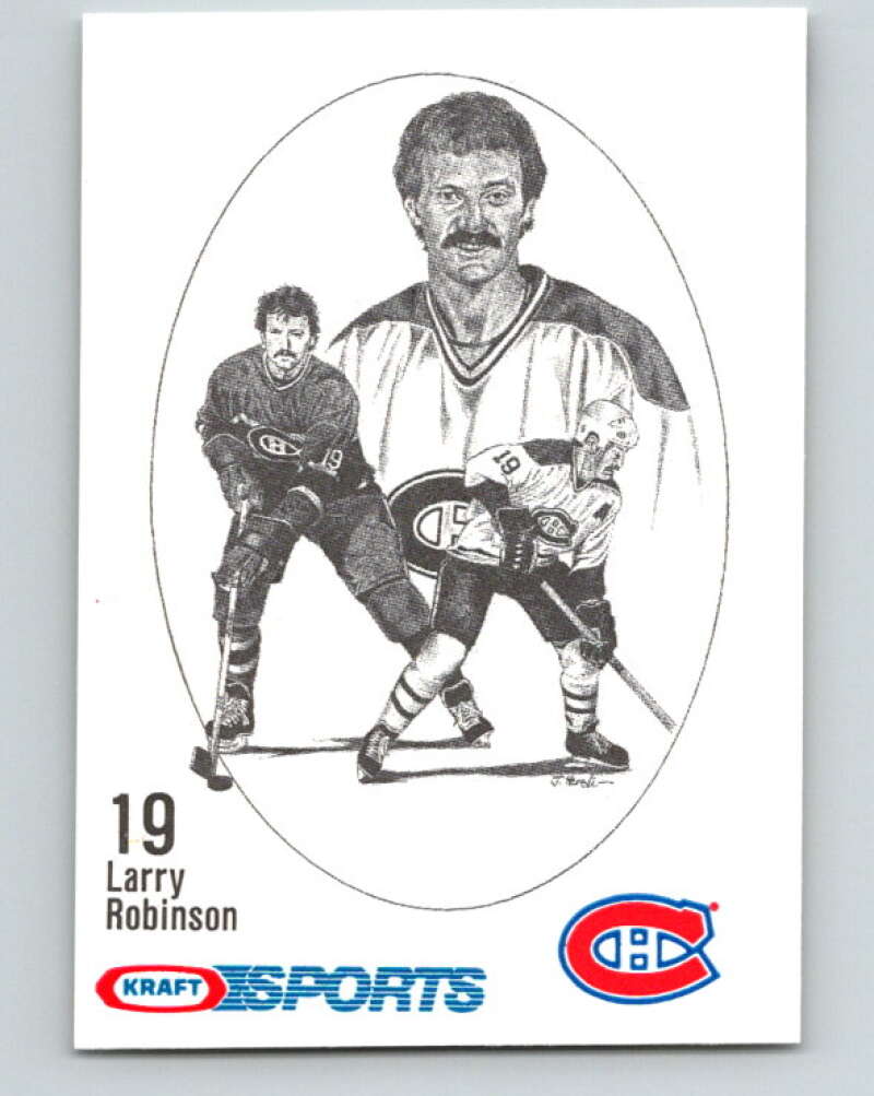 1986-87 NHL Kraft Drawings Larry Robinson Canadiens V32510