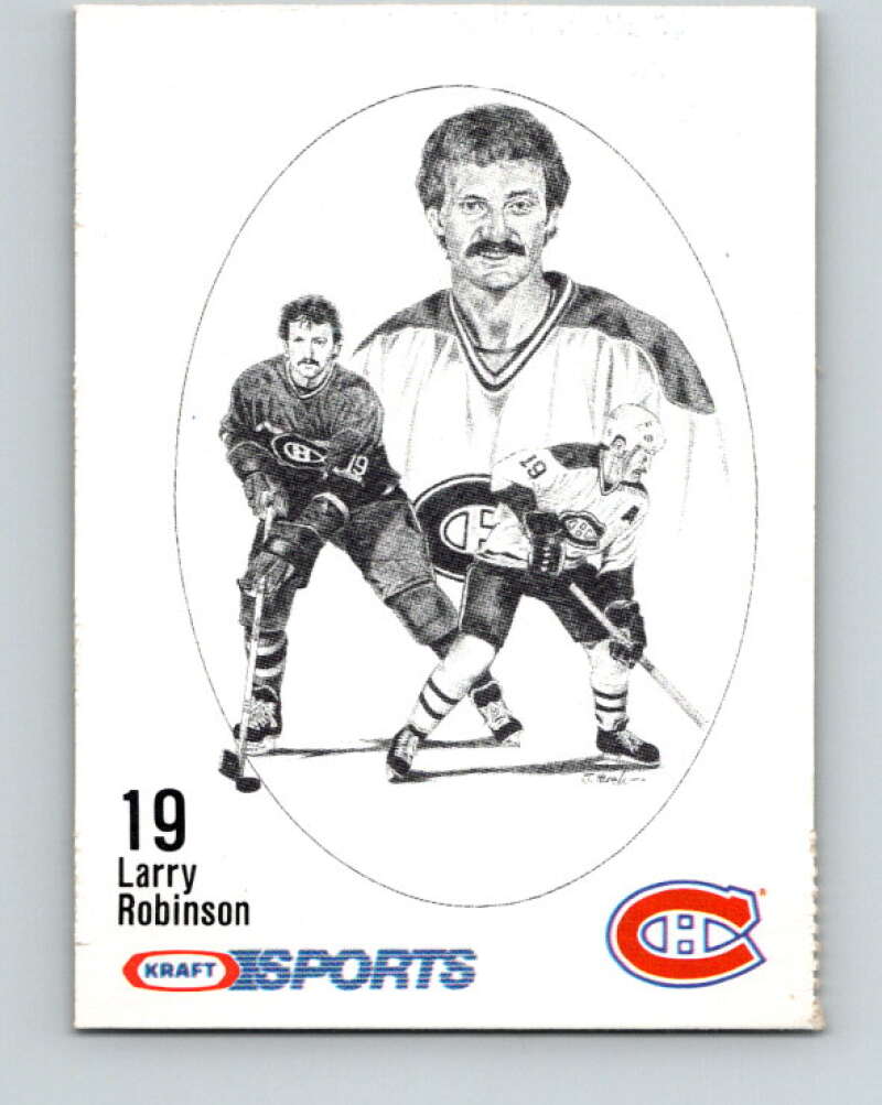 1986-87 NHL Kraft Drawings Larry Robinson Canadiens V32511