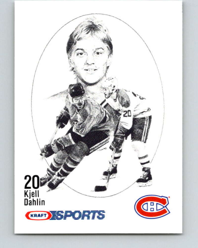 1986-87 NHL Kraft Drawings Kjell Dahlin Canadiens V32512