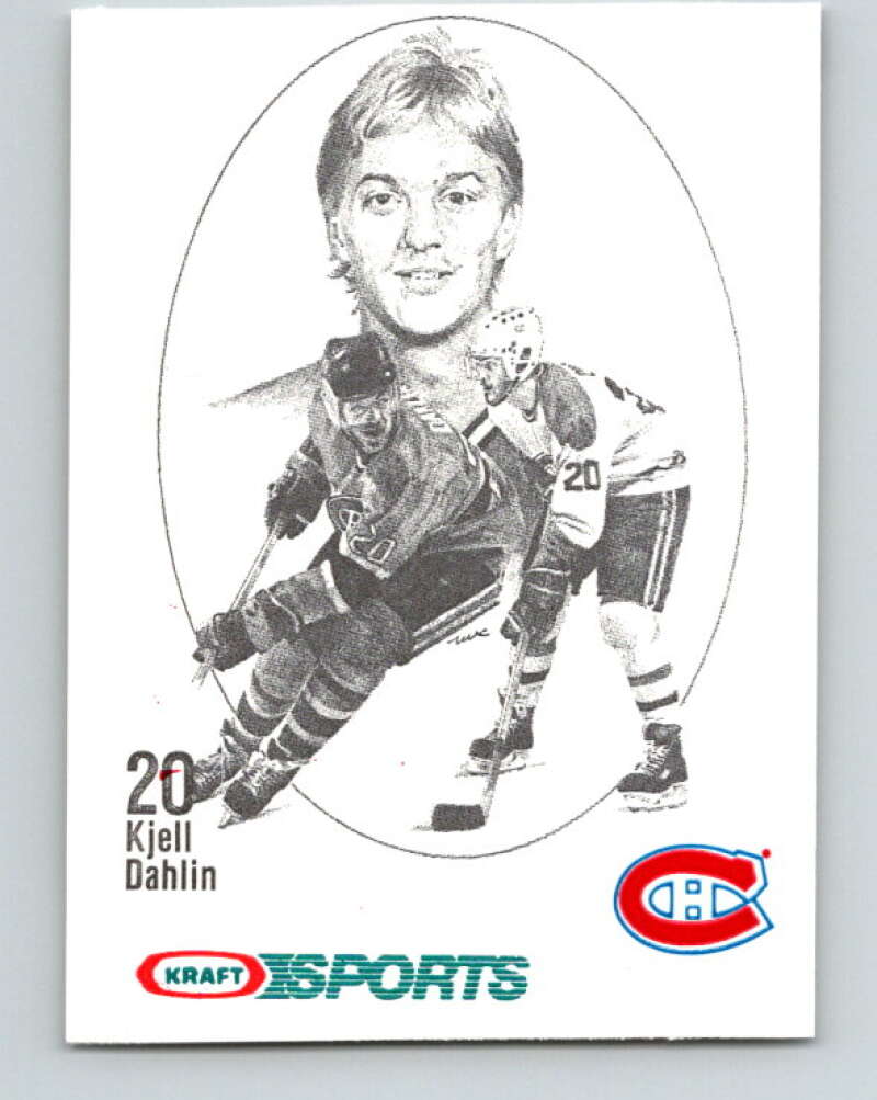 1986-87 NHL Kraft Drawings Kjell Dahlin Canadiens V32513