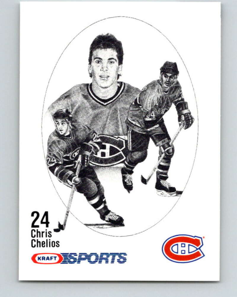 1986-87 NHL Kraft Drawings Chris Chelios Canadiens V32516