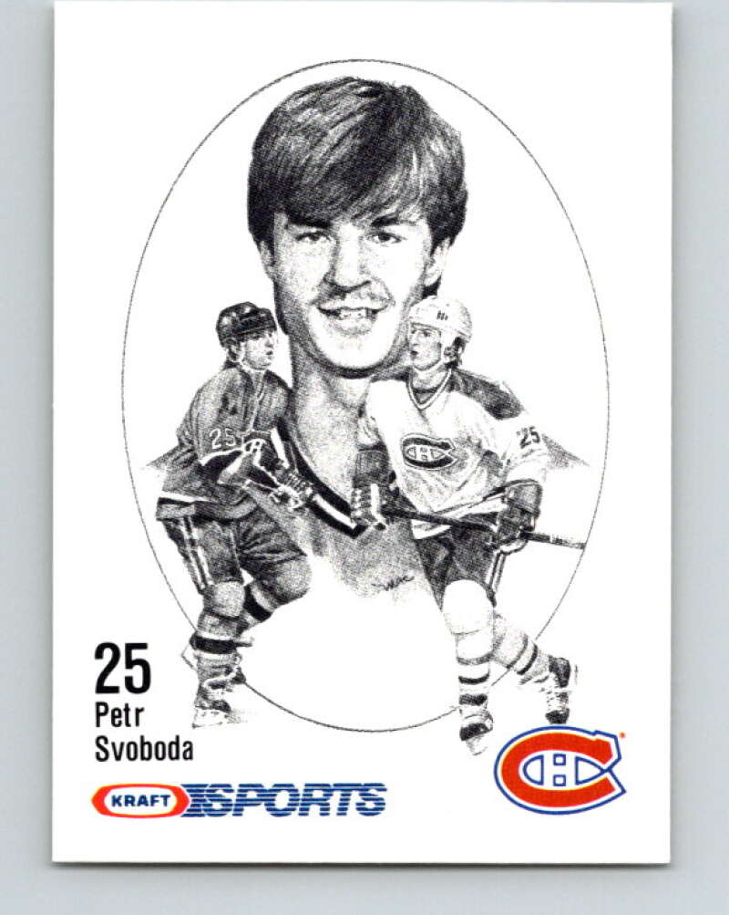 1986-87 NHL Kraft Drawings Petr Svoboda Canadiens V32517