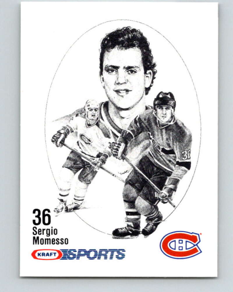 1986-87 NHL Kraft Drawings Sergio Momesso Canadiens V32525