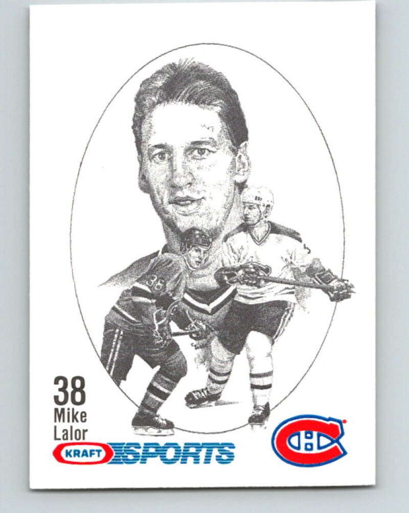 1986-87 NHL Kraft Drawings Mike Lalor Canadiens V32527