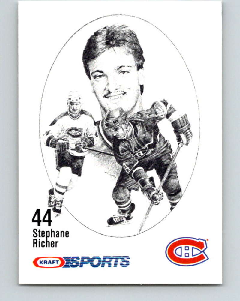 1986-87 NHL Kraft Drawings Stephane Richer Canadiens V32529