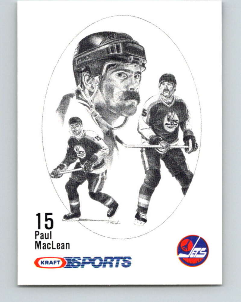 1986-87 NHL Kraft Drawings Paul MacLean Jets V32535