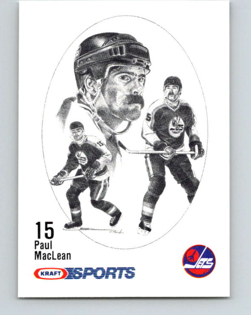 1986-87 NHL Kraft Drawings Paul MacLean Jets V32537
