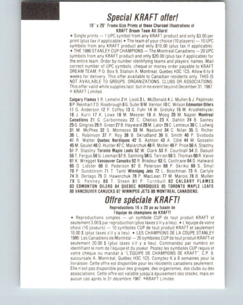 1986-87 NHL Kraft Drawings Perry Turnbull Jets V32551