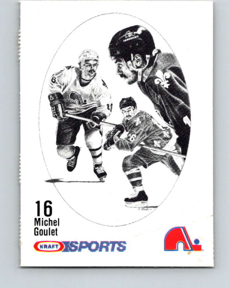 1986-87 NHL Kraft Drawings Michel Goulet Nordiques V32557