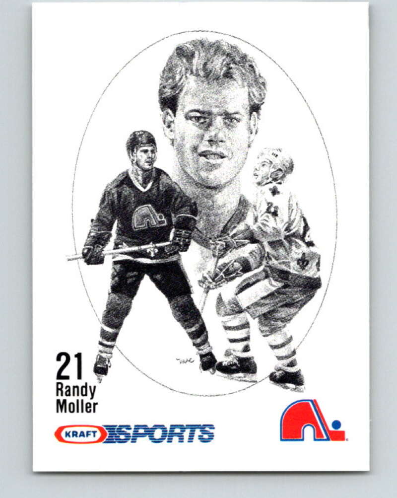 1986-87 NHL Kraft Drawings Randy Moller Nordiques V32561