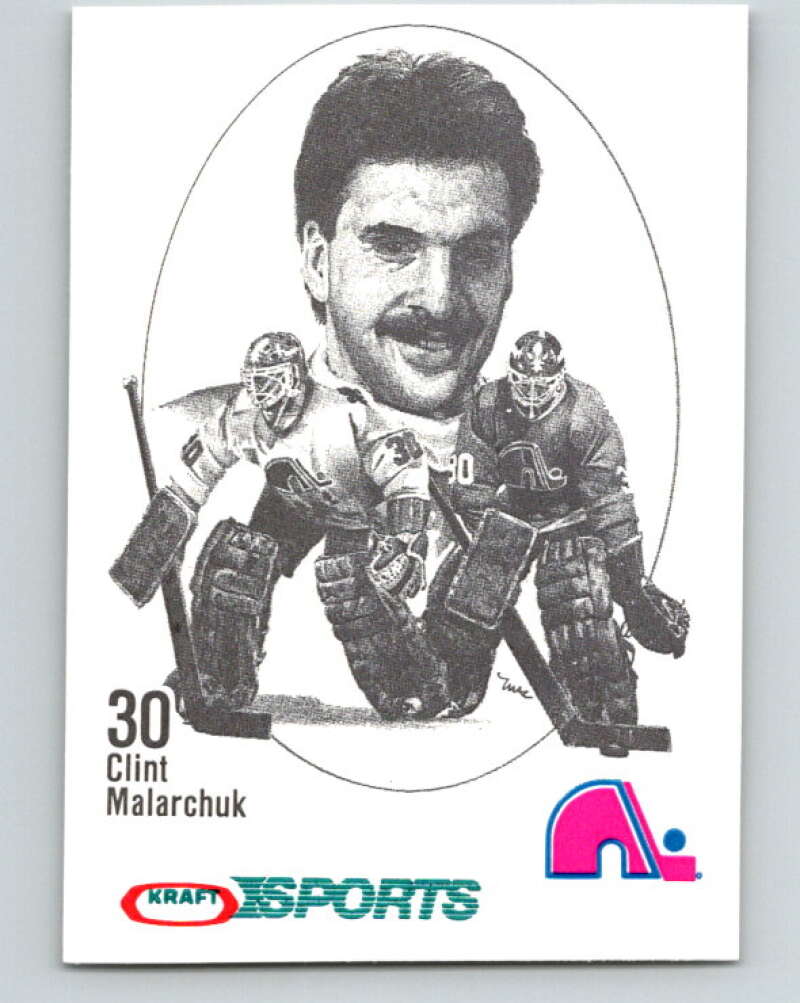 1986-87 NHL Kraft Drawings Clint Malarchuk Nordiques V32564
