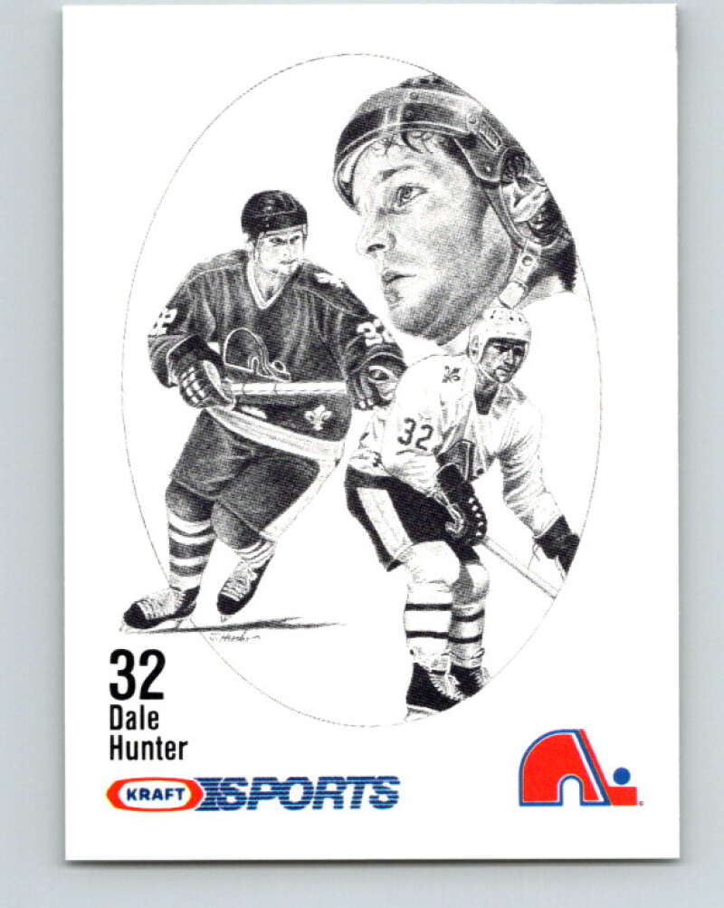 1986-87 NHL Kraft Drawings Dale Hunter Nordiques V32565