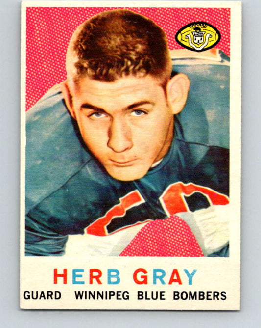 1959 Topps CFL Football #6 Herb Gray, Winnipeg Blue Bombers  V32586