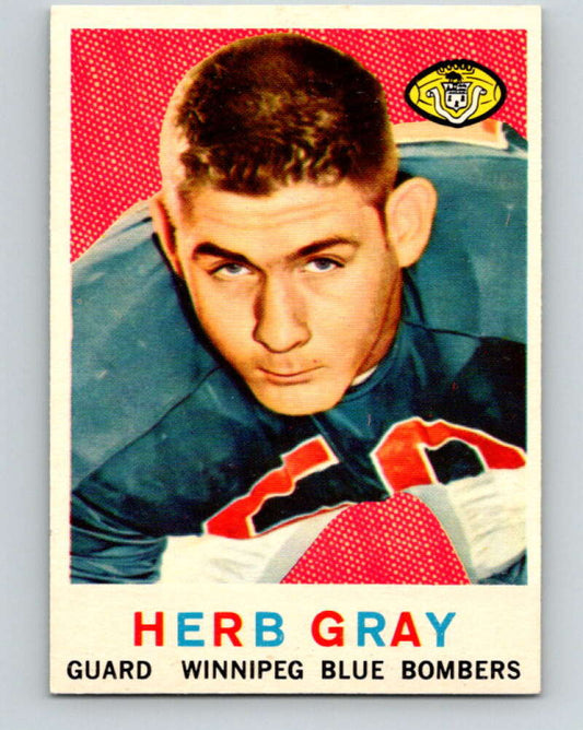 1959 Topps CFL Football #6 Herb Gray, Winnipeg Blue Bombers  V32587