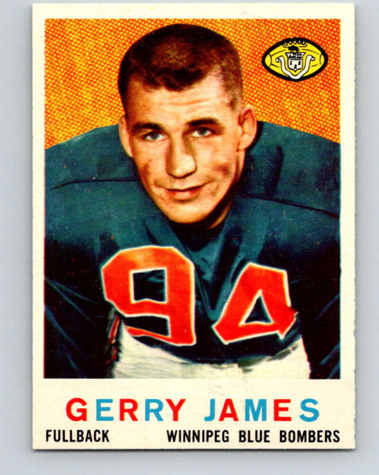 1959 Topps CFL Football #7 Gerry James, Winnipeg Blue Bombers  V32588