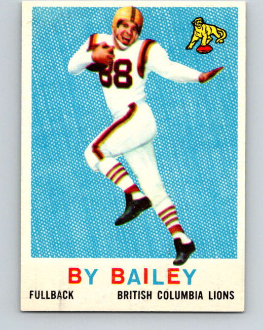 1959 Topps CFL Football #8 By Bailey, British Columbia Lions  V32590