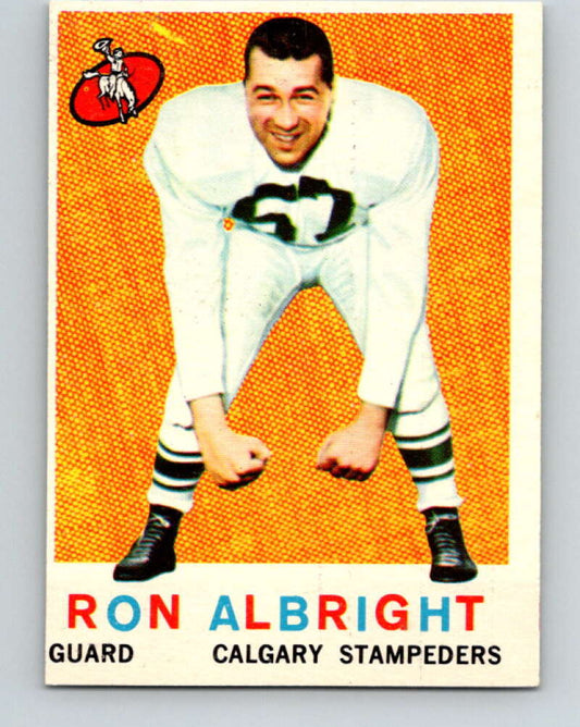 1959 Topps CFL Football #23 Ron Albright, Calgary Stampeders  V32607