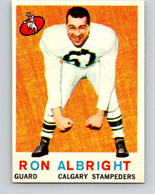 1959 Topps CFL Football #23 Ron Albright, Calgary Stampeders  V32608