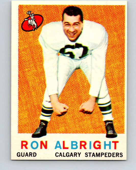 1959 Topps CFL Football #23 Ron Albright, Calgary Stampeders  V32609