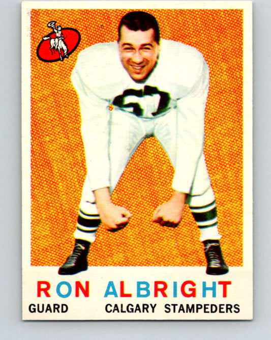 1959 Topps CFL Football #23 Ron Albright, Calgary Stampeders  V32610