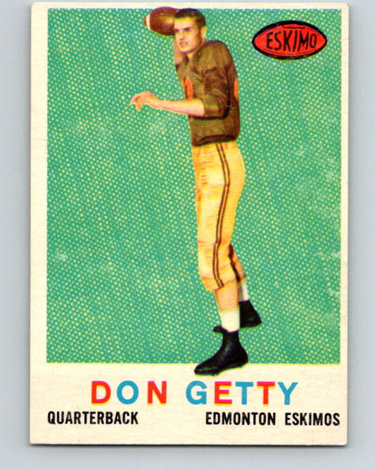 1959 Topps CFL Football #39 Don Getty, Edmonton Eskimos  V32628