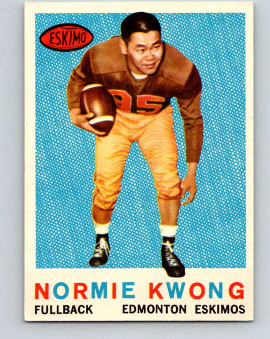 1959 Topps CFL Football #40 Normie Kwong, Edmonton Eskimos  V32629