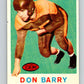 1959 Topps CFL Football #44 Don Barry, Edmonton Eskimos  V32632