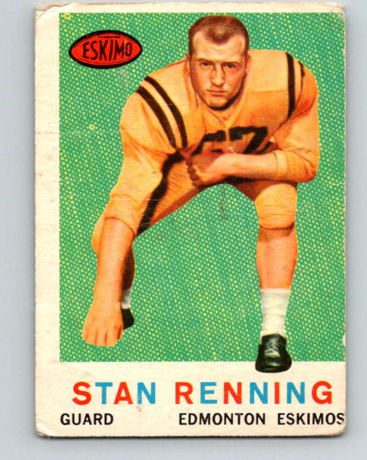 1959 Topps CFL Football #47 Stan Renning, Edmonton Eskimos  V32635