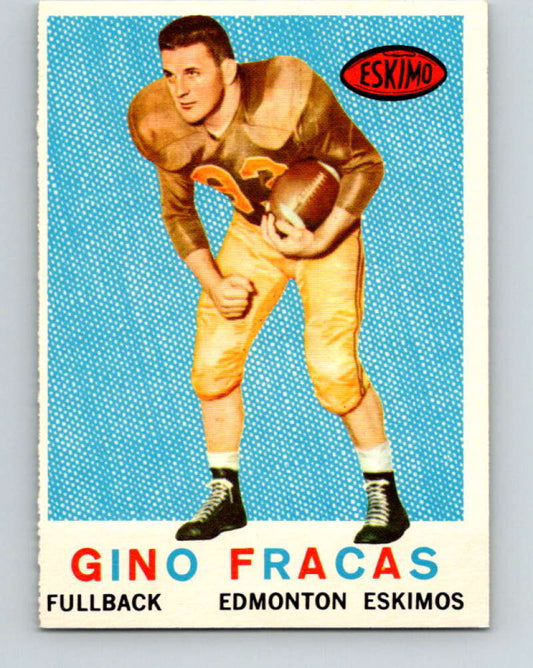 1959 Topps CFL Football #48 Gino Fracas, Edmonton Eskimos  V32638
