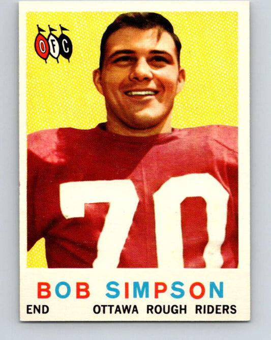 1959 Topps CFL Football #54 Bob Sompson, Ottawa Rough Riders  V32643