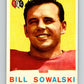 1959 Topps CFL Football #55 Bill Sowalski, Ottawa Rough Riders  V32644