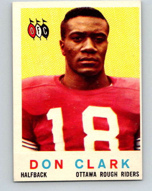 1959 Topps CFL Football #57 Don Clark, Ottawa Rough Riders  V32646