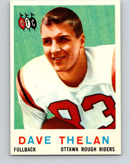 1959 Topps CFL Football #58 Dave Thelan, Ottawa Rough Riders  V32647
