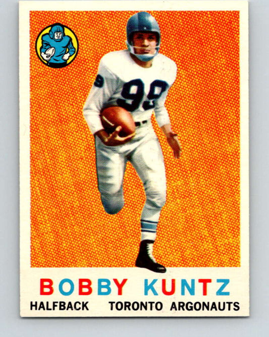 1959 Topps CFL Football #64 Bobby Kuntz Toronto Argonauts  V32652
