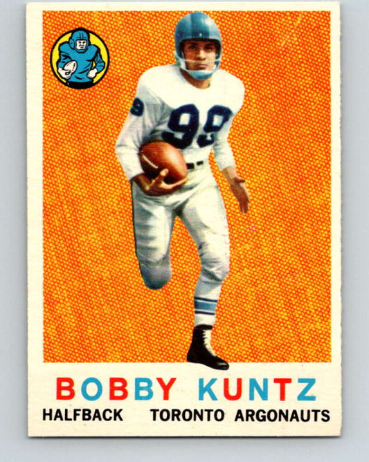 1959 Topps CFL Football #64 Bobby Kuntz Toronto Argonauts  V32653