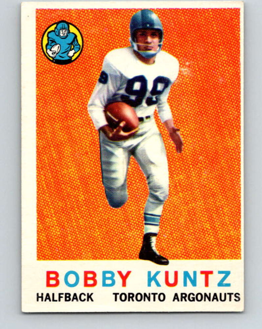 1959 Topps CFL Football #64 Bobby Kuntz Toronto Argonauts  V32655