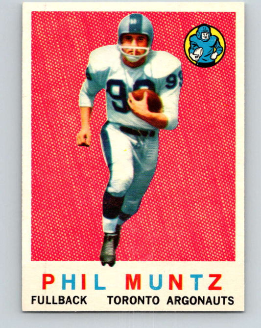 1959 Topps CFL Football #65 Phil Muntz, Toronto Argonauts  V32657