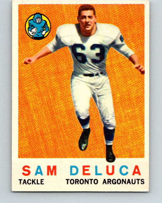 1959 Topps CFL Football #67 Sam Deluca, Toronto Argonauts  V32659