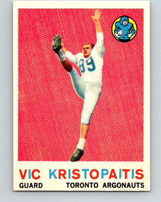 1959 Topps CFL Football #69 Vic Kristopaitis, Toronto Argonauts  V32661