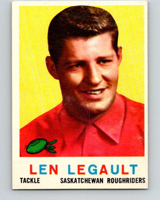 1959 Topps CFL Football #81 Len Legault, Saskatchewan Roughriders  V32677