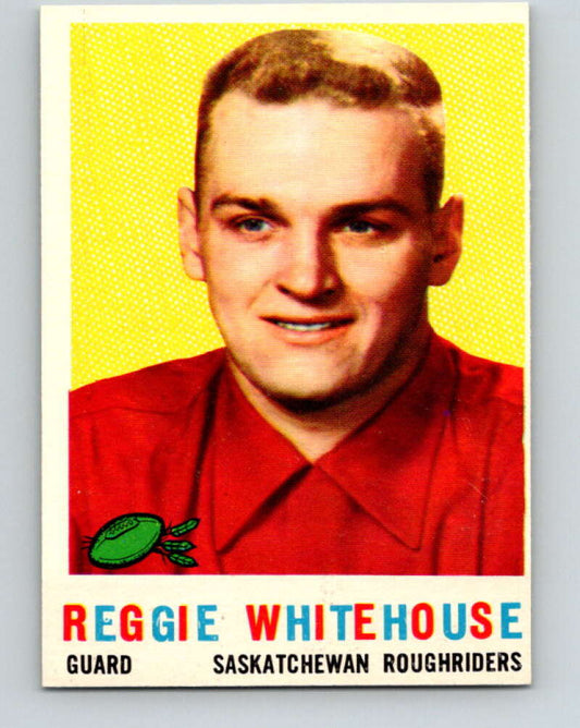 1959 Topps CFL Football #82 Reggie Whitehouse, Saskatchewan Roughriders  V32678